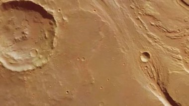 Mars yüzeyinin yakın çekim videosu. 4K