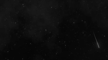 Yıldız arka planında gökyüzünden kayan yıldızlar.