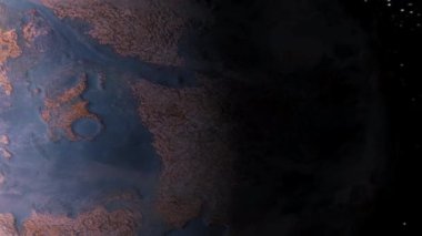 Dış uzayda Kepler 22b 'yi tasvir eden animasyon.