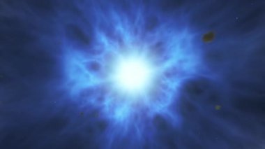 Uzayda süpernova patlaması. 4K 'da yıldız patlaması.