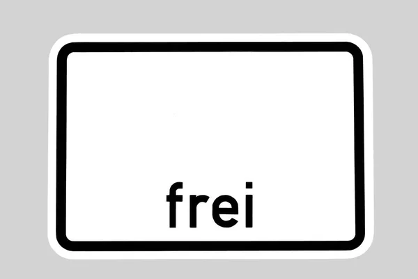 Frei 是德语中 指的是白色背景和黑色轮廓 — 图库照片
