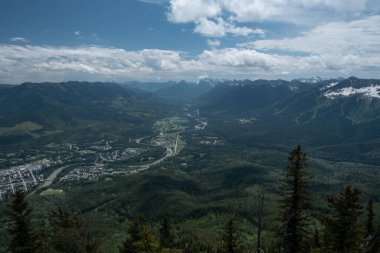View on Fernie from the mountains in Canada clipart