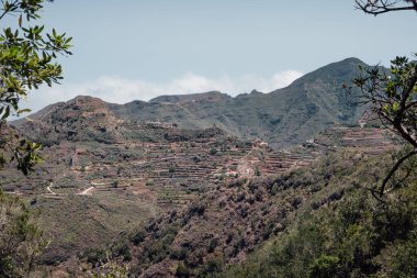 Tenerife 'de Anaga' da yürüyüş yaparken etkileyici bir manzara.