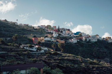 Beautiful village on top of the mountain in Icod de los Vinos in Tenerife clipart