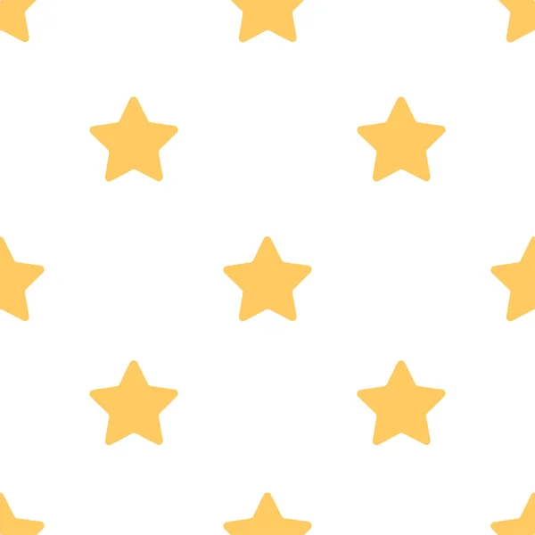 Yellow Star Pattern White Background Vector Background Pattern — Stock Vector