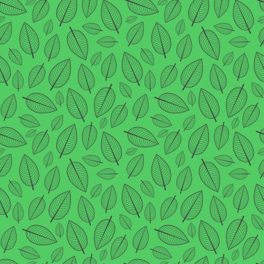 Yeşil arkaplanda siyah taslak biçimli dikişsiz desen