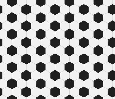 Futbol topunun siyah beyaz desenleri var.