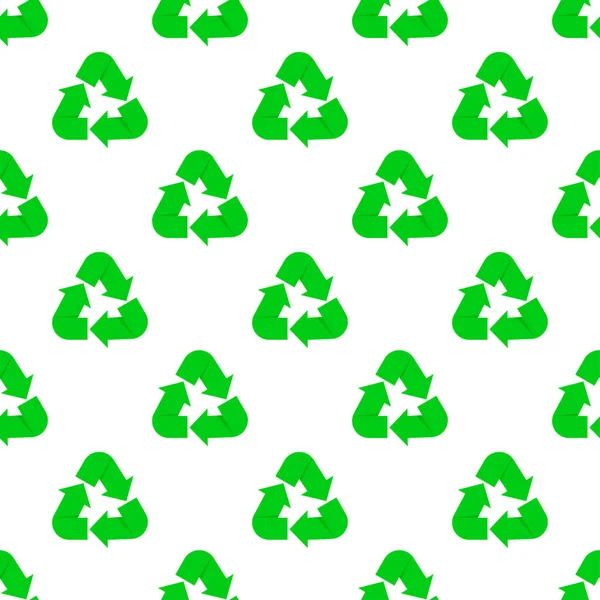 Basit geri dönüşüm simgesi deseni düz dikişsiz desen tasarımı