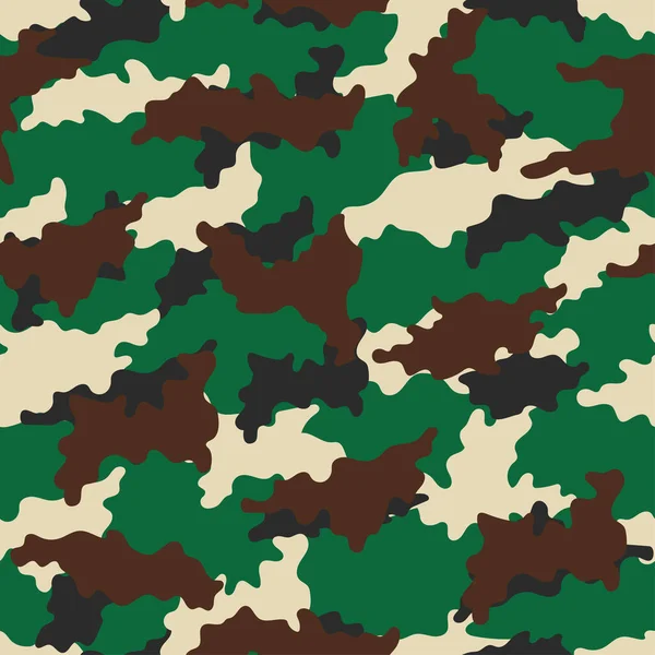 Abstrato Selva Camuflagem Sem Costura Padrão Vetor Moderno Militar Backgound — Vetor de Stock