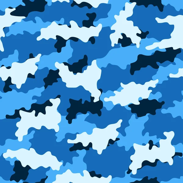 Camouflage Marin Abstrait Motif Sans Couture Vecteur Moderne Backgound Militaire — Image vectorielle