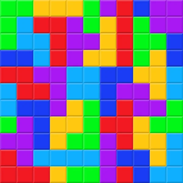 Kolorowy Blok Puzzle Płynny Wzór Tła — Wektor stockowy