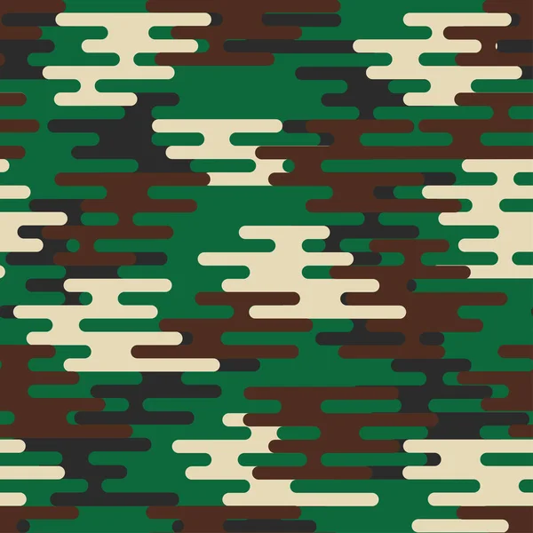 Motif Répétitif Camouflage Forêt Sable Vert Noir Blanc Brun Adapté — Image vectorielle