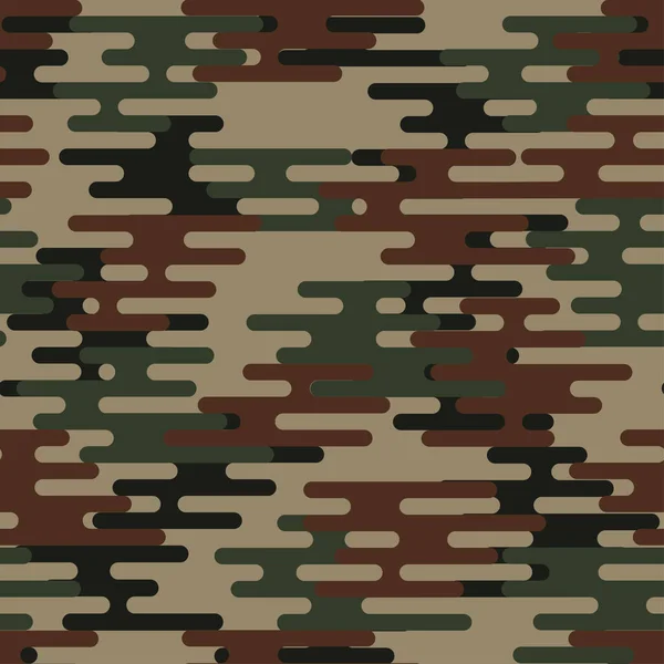 Camouflage Forestier Motif Répétitif Couleurs Marron Vert Noir Adapté Conception — Image vectorielle