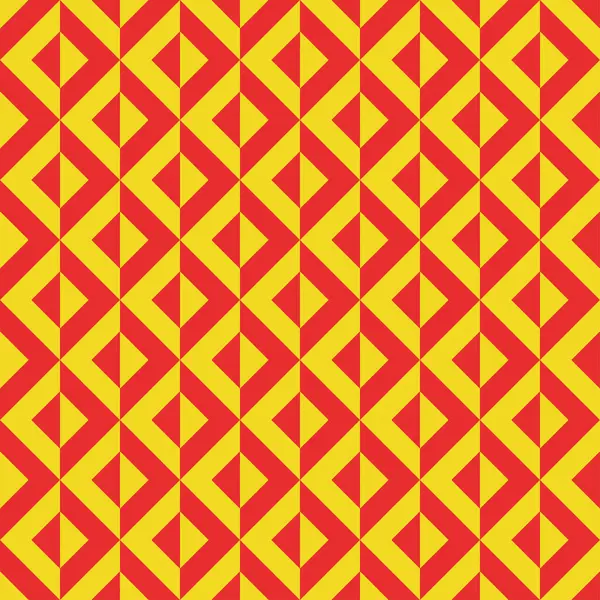 Kırmızı ve sarı renklerde kusursuz tekrarlayan geometrik desen