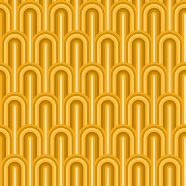 seamless repeating pattern of yellow waves in 3d style clipart