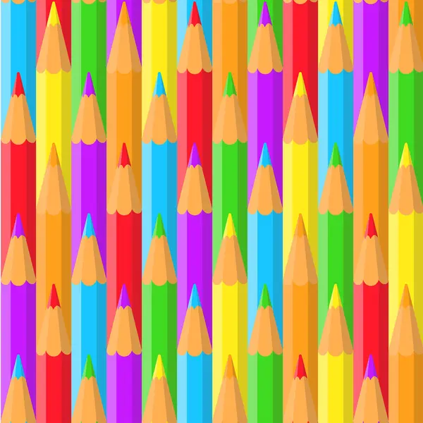 Renkli kalemlerin kusursuz tekrarlayan desen koleksiyonu