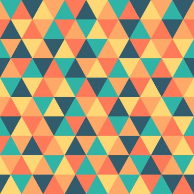 Çeşitli renklerde üçgensiz desen