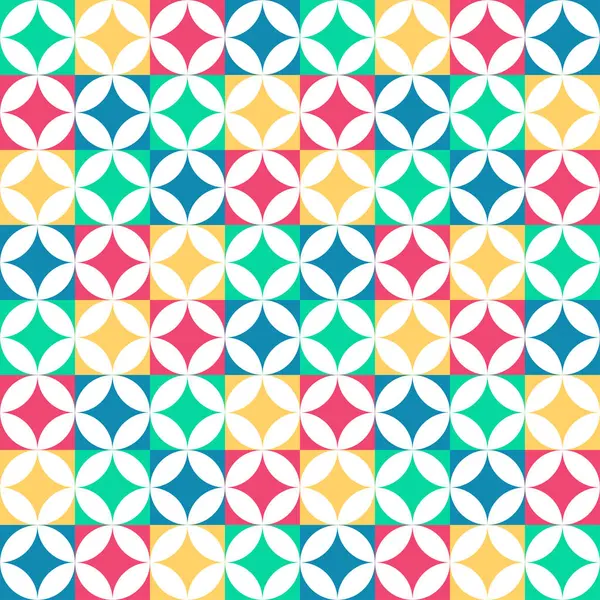 Mor bir arkaplanda renkli geometrik dikişsiz desen