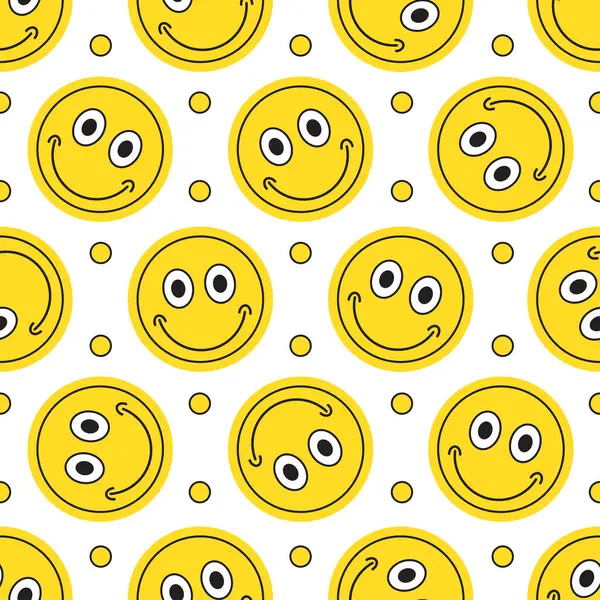 Şeffaf arkaplanda sarı gülen surat koleksiyonunun kusursuz deseni