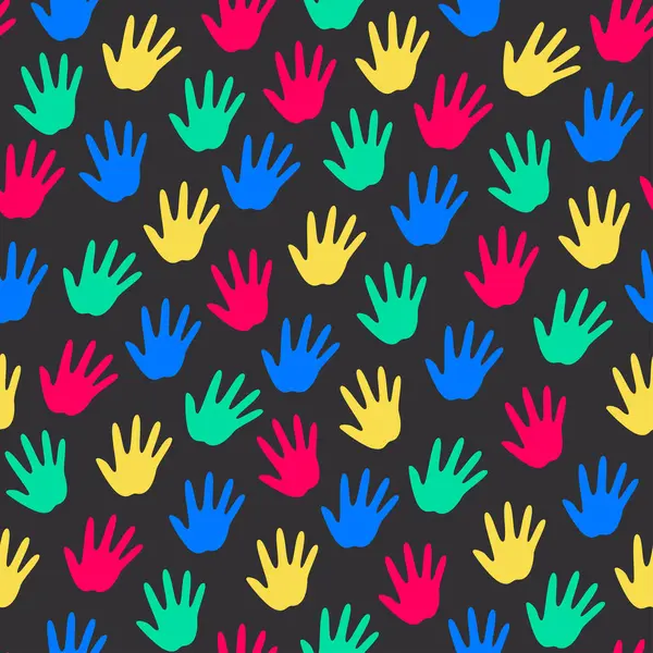 Siyah arkaplanda renksiz el izleri.