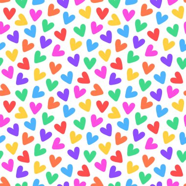 Uçan renkli kalplerin kusursuz deseni