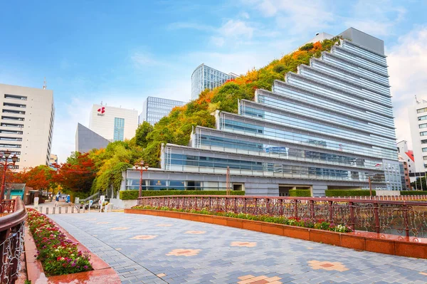 Fukuoka Japan Nov 2022 Acros Fukuoka Conventional Office Building Huge — Stockfoto