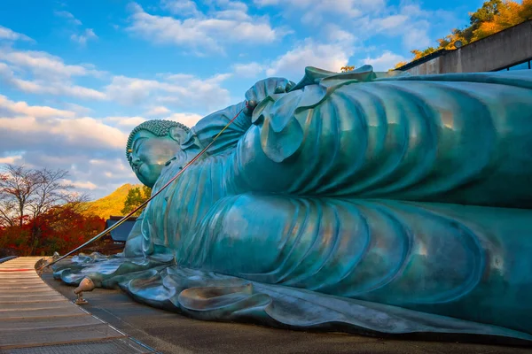 Nanzoin Temple Fukuoka Home Huge Statue Reclining Buddha Nehanzo Which — Stok fotoğraf