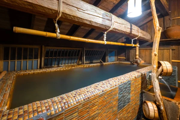 Baño Público Kurokawa Onsen Una Las Ciudades Termales Más Atractivas — Foto de Stock