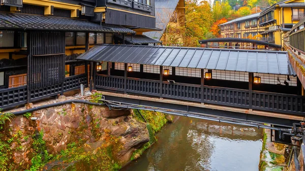 Kurokawa Onsen Jest Jednym Najbardziej Atrakcyjnych Miast Japonii Szlaki Miasta — Zdjęcie stockowe