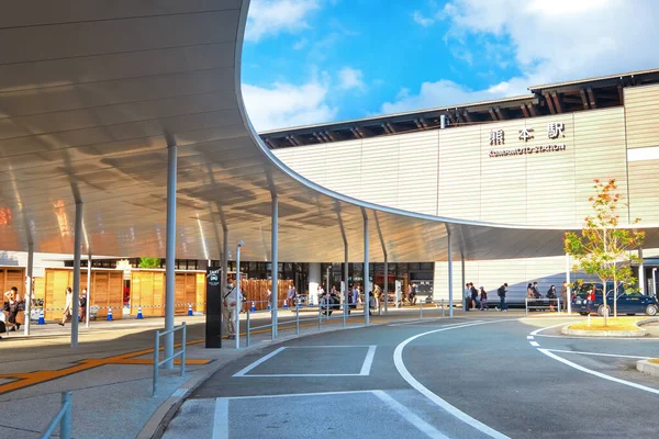 Kumamoto Japonia Listopada 2022 Stacja Kumamoto Jest Głównym Terminalem Kolejowym — Zdjęcie stockowe