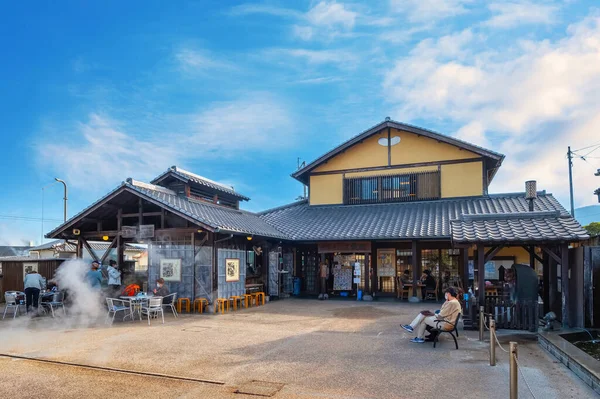 Beppu Japonia Listopada 2022 Steam Cooking Center Beppu Turyści Mają — Zdjęcie stockowe