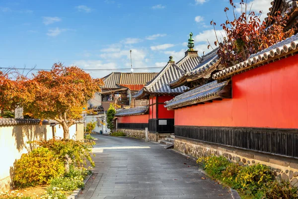 Kuil Goganji Kuil Dinding Merah Yang Didirikan Oleh Daimyo Kuroda — Stok Foto