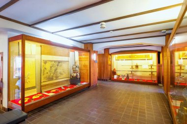 Nakatsu, Japonya - 26 Kasım 2022: Japonya 'daki üç mizujiro kalesinden biri olarak bilinen Nakatsu Kalesi. Orijinal kale Meiji restorasyonunda yıkıldı ve 1964 'te yeniden inşa edildi.