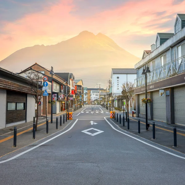 Yufuin Oita Prefektur Japan Populär Varm Källa Resort Bara Kilometer — Stockfoto