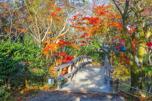 Jesienna Sceneria Parku Famous Yufuin Resort Town — Zdjęcie stockowe