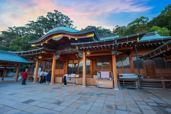 苏瓦神龛是神道的一个主要神龛 它是为了阻止和逆转长崎发生的皈依基督教的行为而建立的 — 图库照片