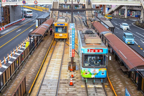 Нагасаки Япония Ноя 2022 Трамвай Городе Нагасаки Обслуживается Трамвайными Линиями — стоковое фото