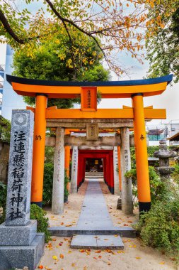 Kushida shrine in Hakata ward, founded in 757, the shrine dedicated to Amaterasu the goddess of the sun and Susanoo god of seas and storms, thunder and lightning
