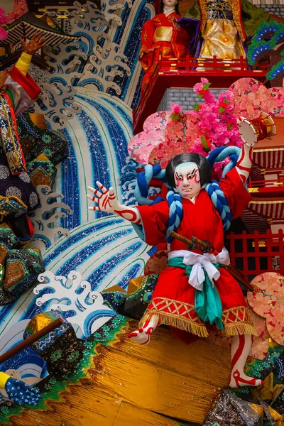 2022年11月20日 博多の夏の風物詩として知られる博多祇園山笠に使われる櫛田神社の山笠飾り — ストック写真