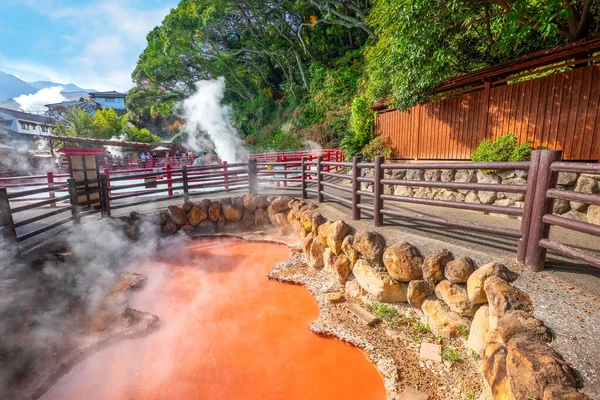 位于奥塔州别府的神谷温泉 这个城镇以温泉而闻名 它有8个主要的地热热点 被称为 别府八层地狱 — 图库照片