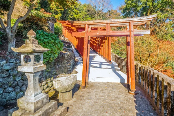 Saga, Japonya - 28 Kasım 2022: Kyoto 'da Fushimi Inari ve Aichi' de Toyokawa Inari ile birlikte Inari 'ye adanmış türbeler