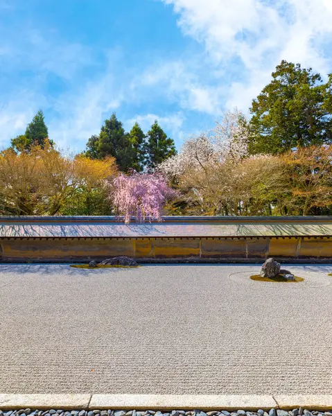 Tempio Ryoanji Kyoto Giappone Sito Del Giardino Roccioso Più Famoso — Foto Stock