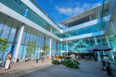 Osaka, Japonya - 9 Nisan 2023: Abeno Harukas, 2014 yılından 2023 yılına kadar Japonya 'nın en uzun gökdeleniydi.