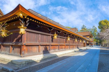 Kitano Tenmangu Shrine in Kyoto Japan is one of the most important of several hundred shrines across Japan dedicated to Sugawara Michizane, a scholar and politician