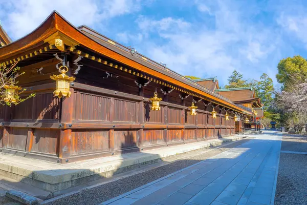 Kitano Tenmangu Shrine in Kyoto Japan is one of the most important of several hundred shrines across Japan dedicated to Sugawara Michizane, a scholar and politician