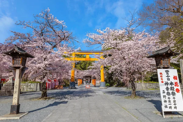 Hirano Jinja Sitio Festival Flores Cerezo Anualmente Desde 985 Durante Imágenes de stock libres de derechos