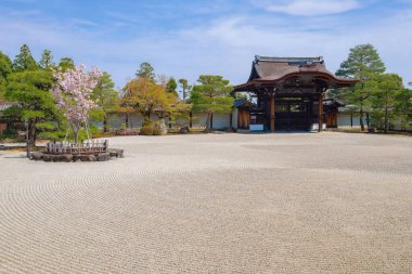 Ninnaji, Kyoto 'nun en büyük tapınaklarından biridir. Dünya Mirası Listesi Omuro Kirazları ile ünlüdür. Geç açan kiraz ağaçları.