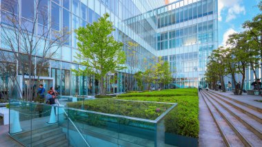 Osaka, Japonya - 9 Nisan 2023: Abeno Harukas, 2014 yılından 2023 yılına kadar Japonya 'nın en uzun gökdeleniydi.