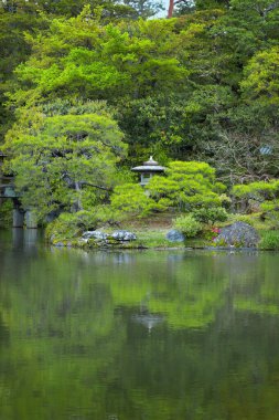 Kyoto İmparatorluk Sarayı ve Kyoto, Japonya 'da Gonaitei bahçesi.