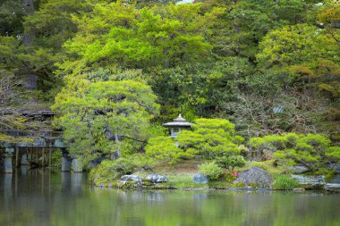 Kyoto İmparatorluk Sarayı ve Kyoto, Japonya 'da Gonaitei bahçesi.